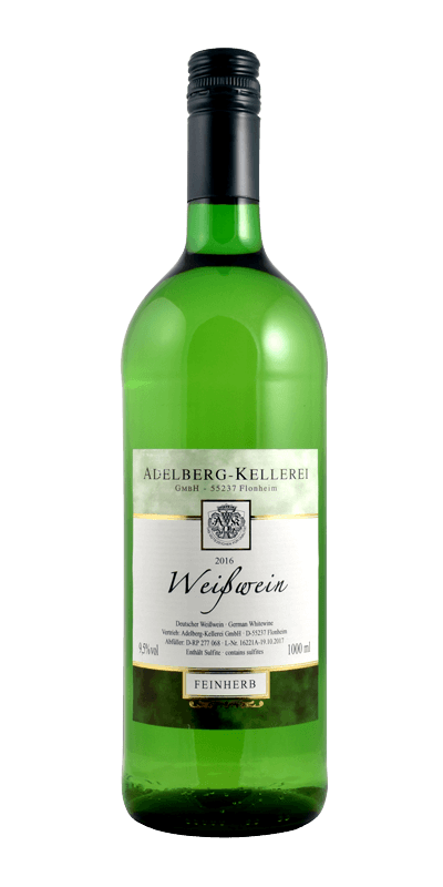 Deutscher Weiswein Feinherb, 1 L