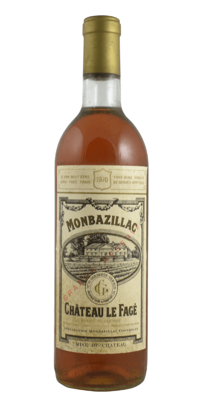 Monbazillac Grande Reserve, Marque Hollandaise, Chateau Le Fagé