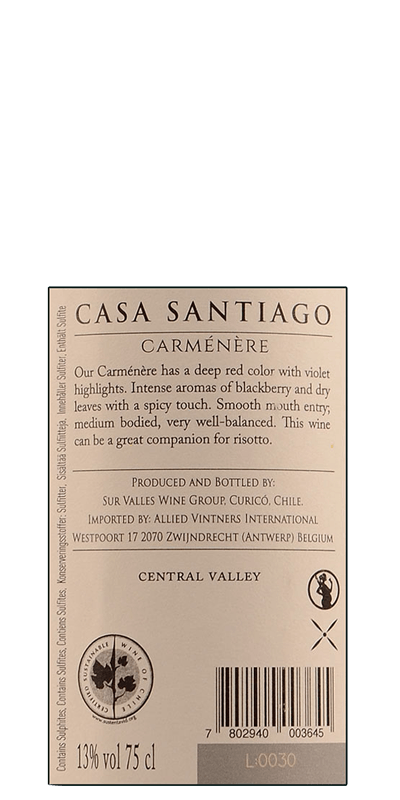 Casa Santiago	Carmenere